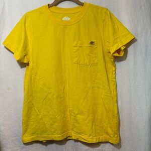 Dickies Bright Yellow Short Sleeve Cotton T-Shirt Woman's Size Medium M EUC